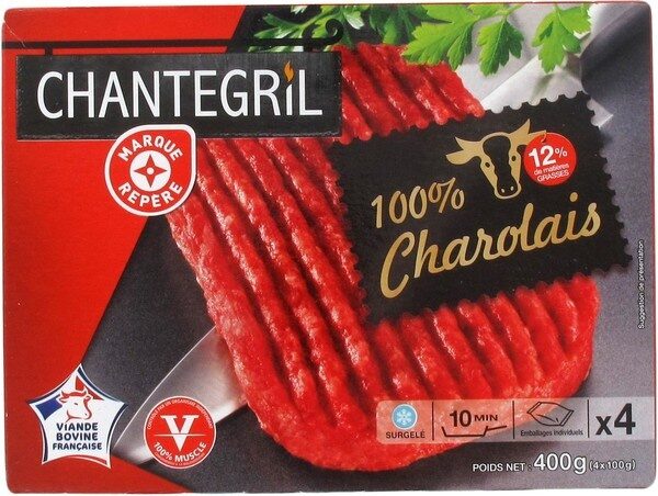 Steaks hachés 100% charolais x 4 - Product - fr