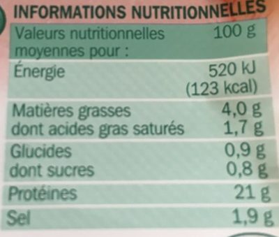 Tradilège - Rôti de porc à la broche - Nutrition facts - fr