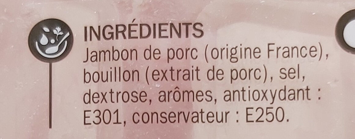 Jambon de Paris 10 T - Ingrédients