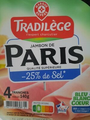 Jambon de Paris -25% de sel - Produit