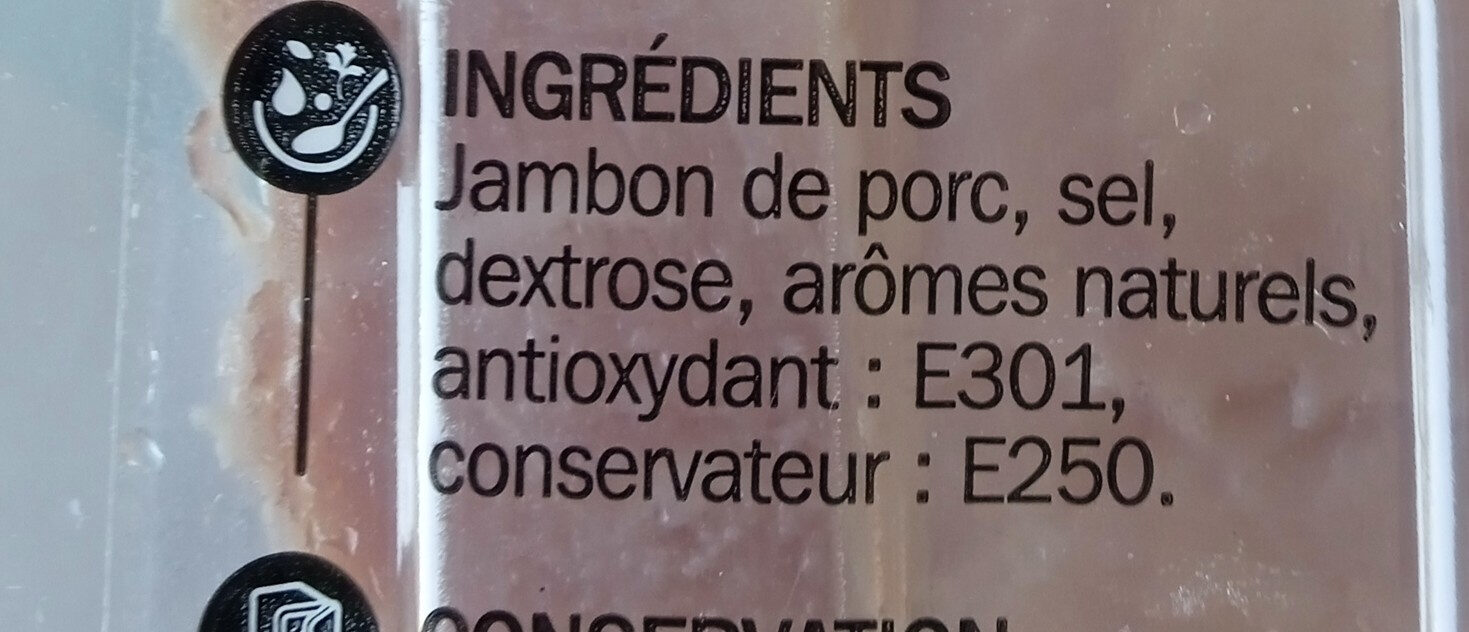 Jambon supérieur - découenné dégraissé - Ingredienti - fr