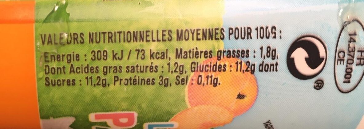 Les p'tites Pailles (3 x Fraise, 3 x Pêche) - حقائق غذائية - fr
