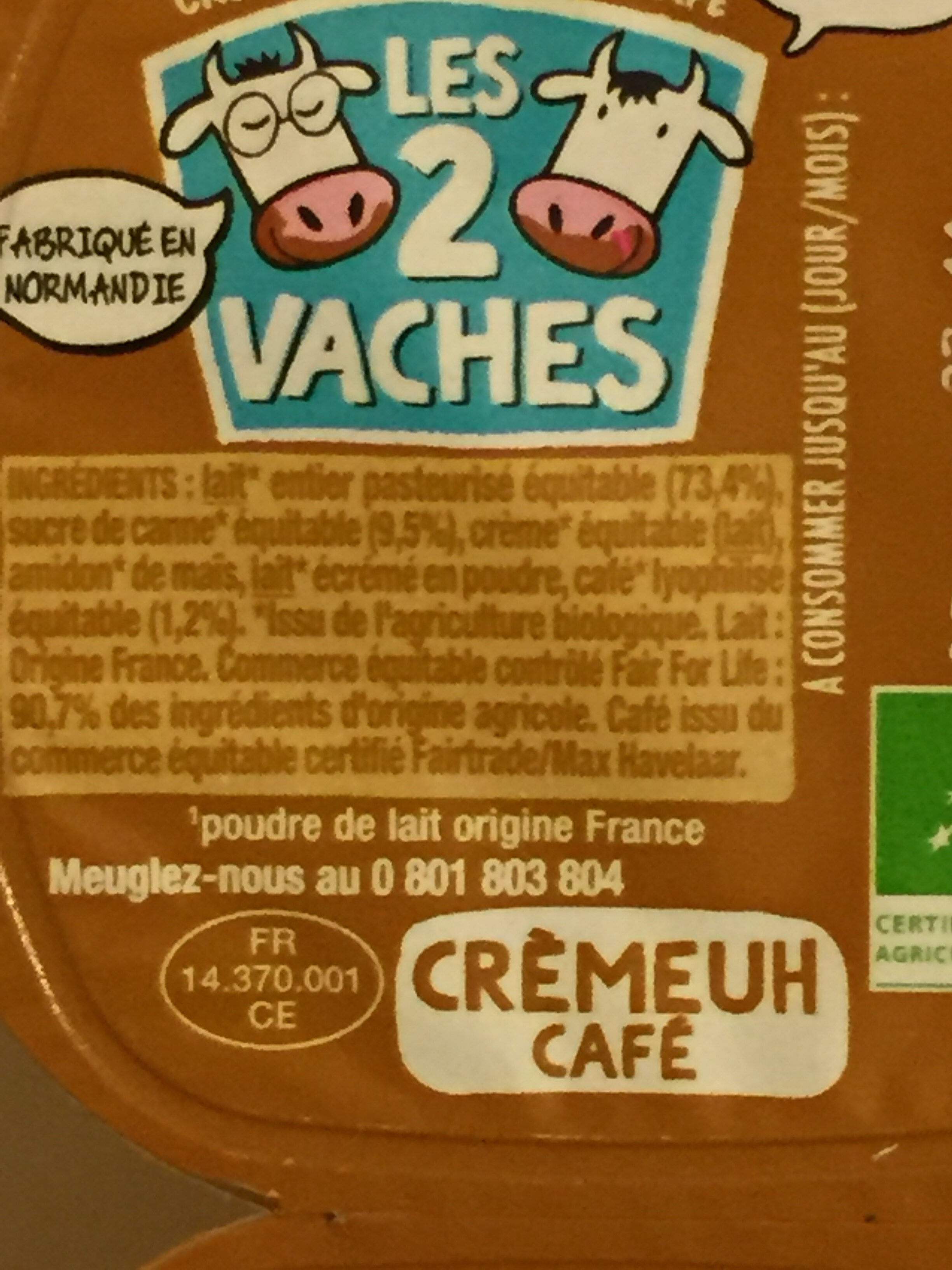 Yaourt Crémeuh Café - Ingrédients