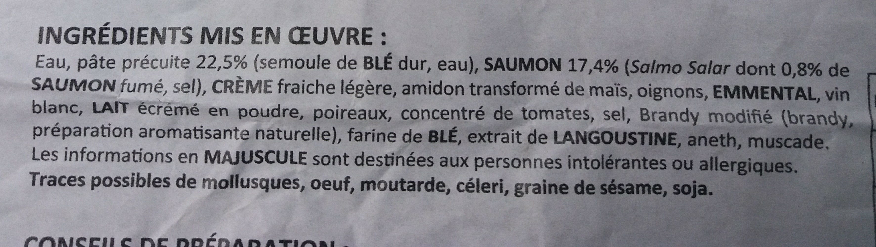 Lasagnes au saumon - Ingredients - fr
