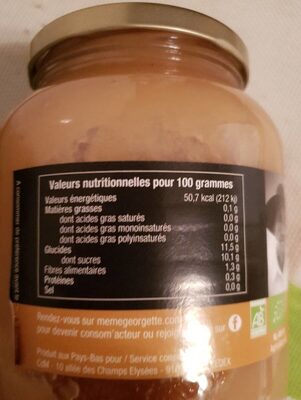 Pomme - Nutrition facts - fr