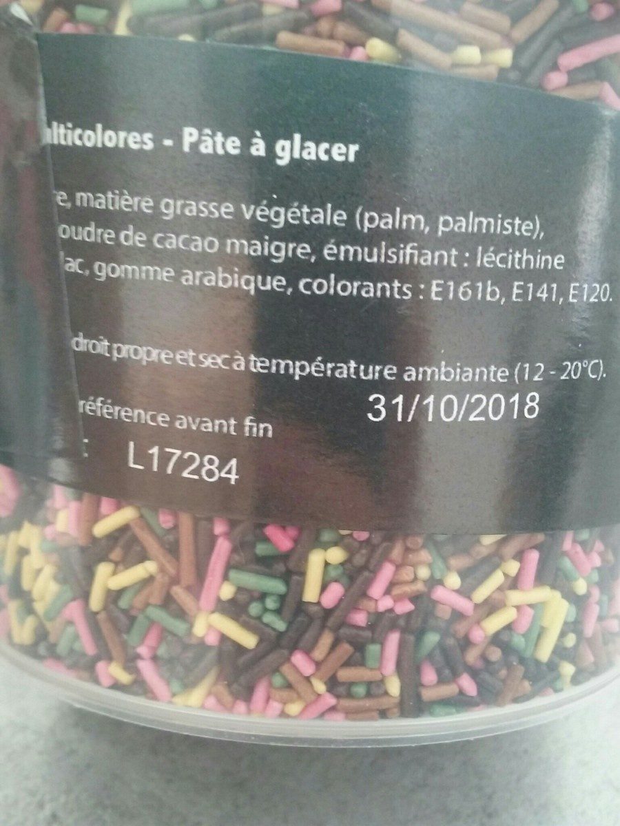 Vermicelles multicolore - Ingrediënten - fr