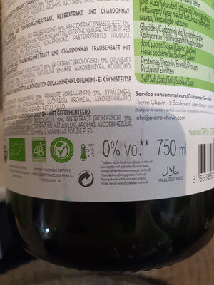 ôpia - Effervescent Chardonnay - Instruction de recyclage et/ou informations d'emballage