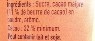 Grand Arôme 32% de Cacao - 成分 - fr