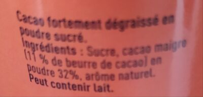 Grand Arôme 32% de Cacao - Ingrédients