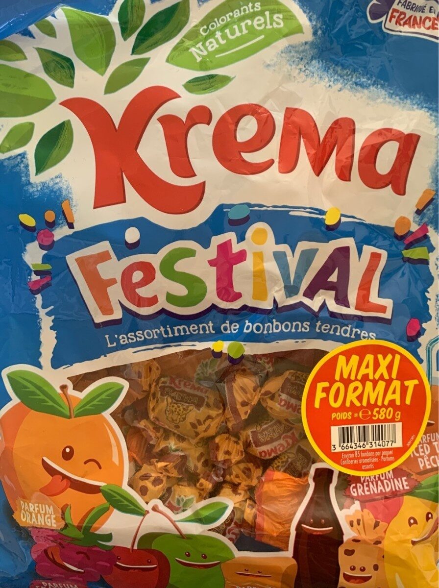 Krema festival - Tableau nutritionnel