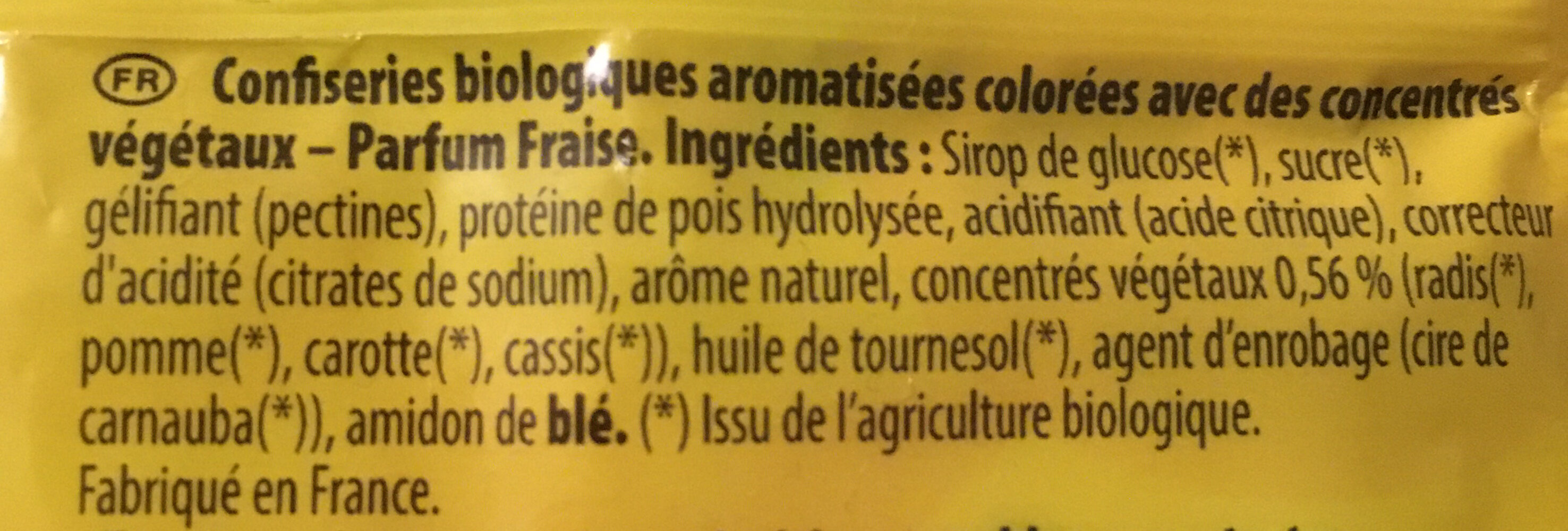 Mini Frutti Bio - Ingrédients