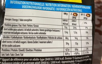 Mi-choco - Nutrition facts - fr