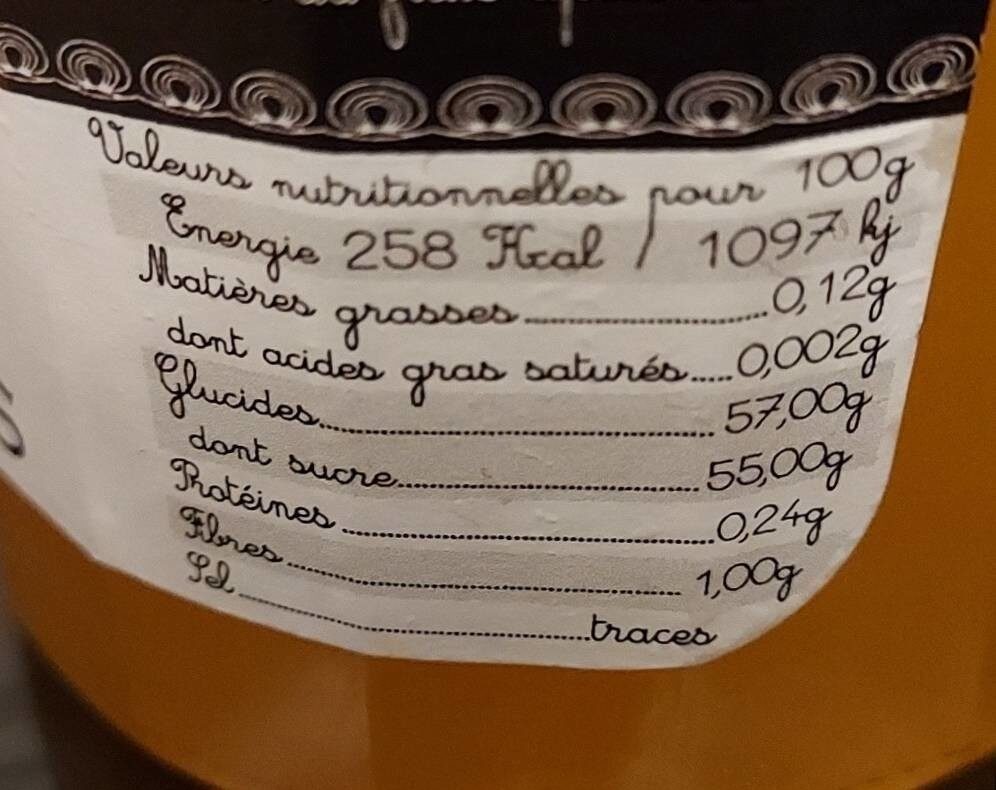 Confiture extra ananas - Nutrition facts - fr