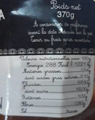 Crème de marron - Voedingswaarden - fr