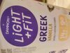 Light and fit Greek vanilla yogurt - Produit