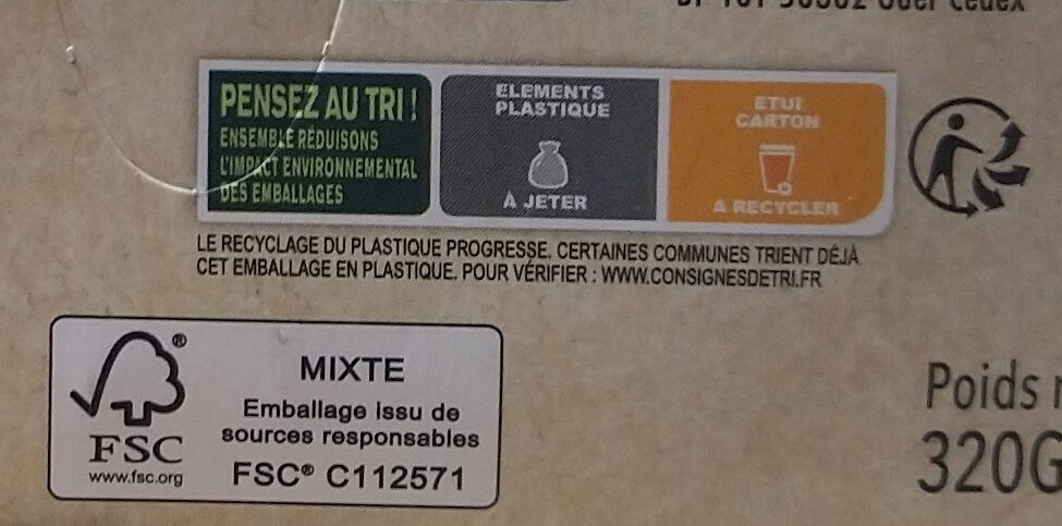 Salade Coffret Poulet Avocat MIX - Recycling instructions and/or packaging information - fr