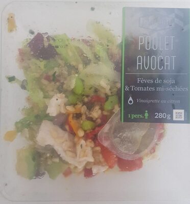 Salade Poulet Avocat fèves de soja et tomates mi-séchées - Product - fr