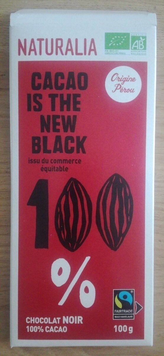 Chocolat noir 100% cacao - Produit
