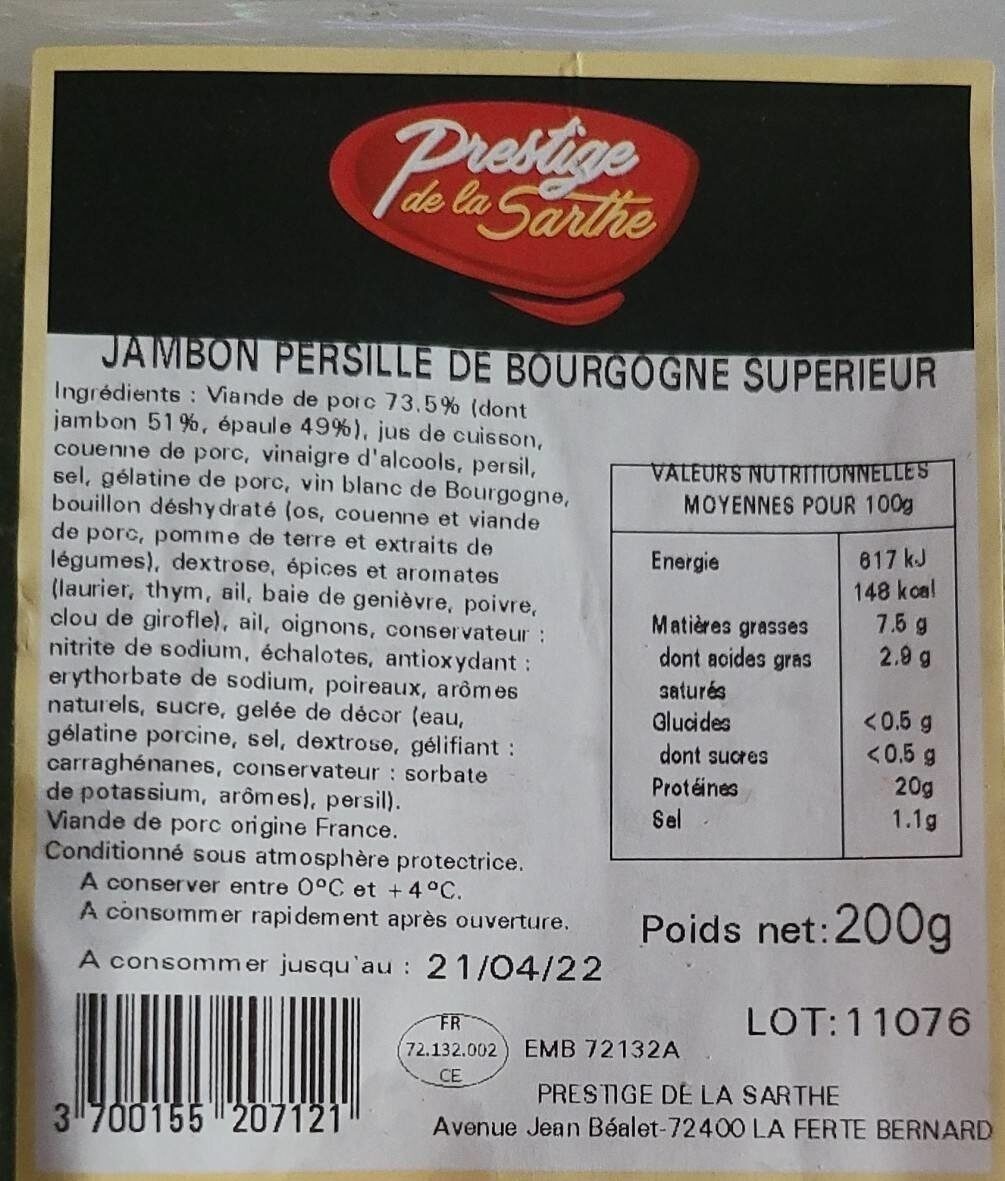 Jambon persillé de Bourgogne supérieur - Product - fr