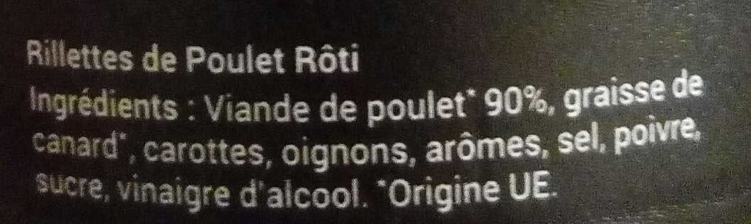 Rillettes de poulet rôti - Ingredients - fr