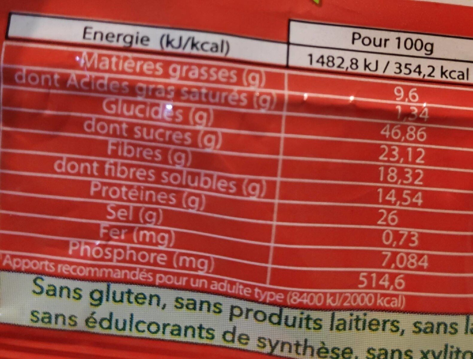 Barre protéinée Fruits rouges - Nutrition facts - fr