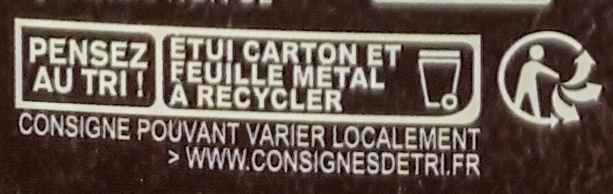 Noir 85% Pérou - Istruzioni per il riciclaggio e/o informazioni sull'imballaggio - fr