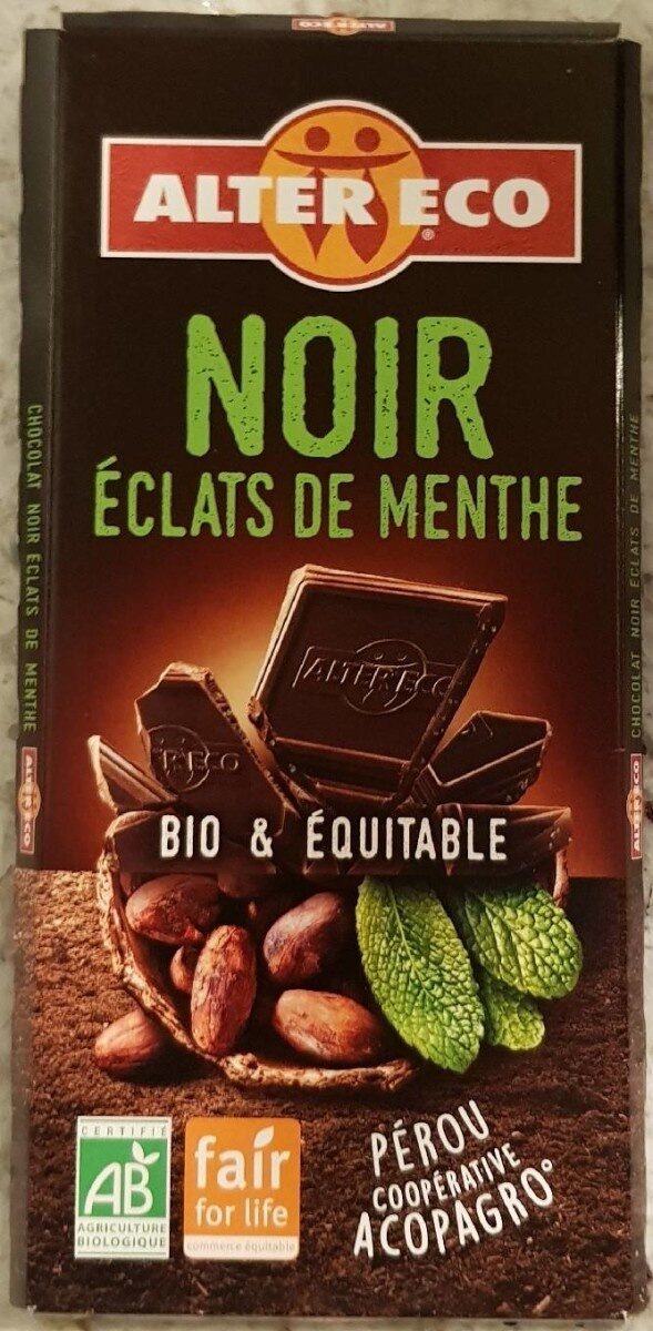 Chocolat noir éclats de menthe - Product - fr