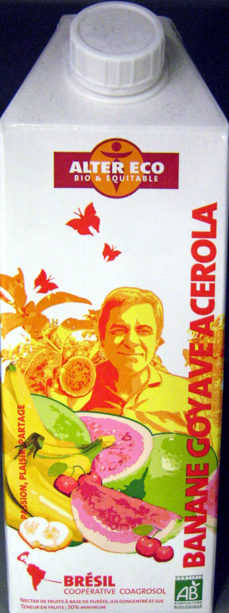 Nectar banane goyave acérola bio - Producte - fr