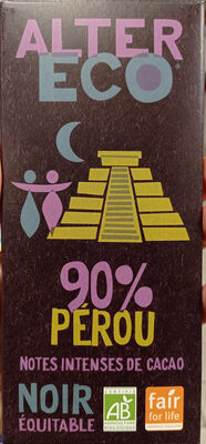Chocolat noir Pérou 90% - Product - fr