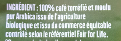 Café moulu bio et équitable d'Ethiopie pur arabica - Ingredientes - fr