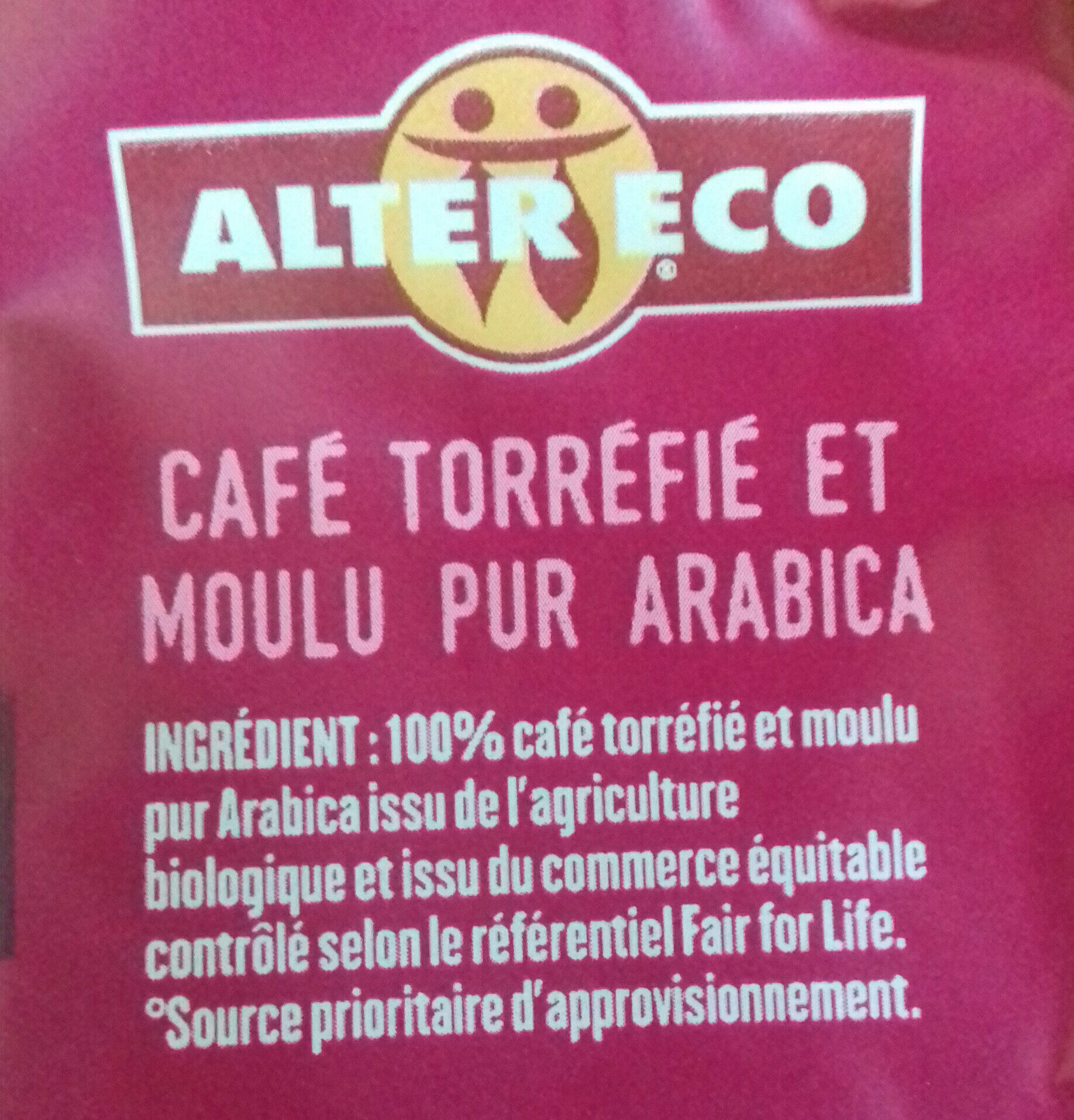Pur arabica moulu - Ingredients - fr