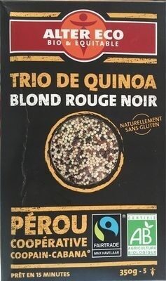 Trio de Quinoa blond rouge noir - Instruction de recyclage et/ou informations d'emballage