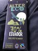 70% Ecuador organic dark chocolate - Product