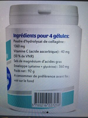 Hydrolysat De Collagene Marin + Vitamine C - 200 Gelules - Product - fr