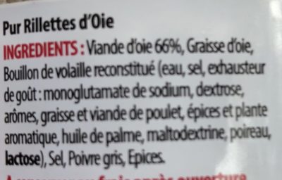 Pur rillettes d oie - Ingredients - fr
