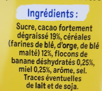 Banania Original - Ingredients - fr