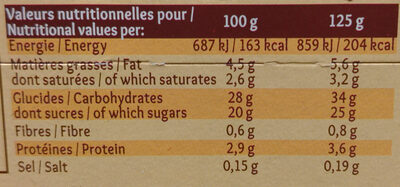 Gâteau de Riz nappage Caramel (4 pots) - Nutrition facts - fr