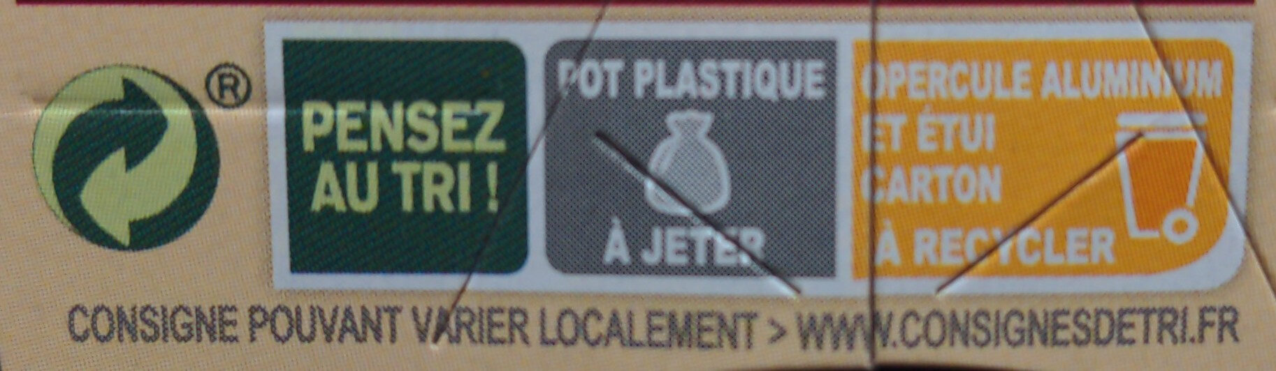 Gâteau de riz nappage caramel - Recycling instructions and/or packaging information - fr