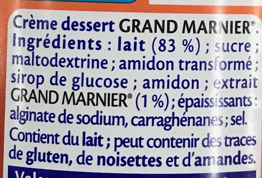 Grand Marnier - Ingredients - fr
