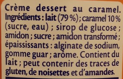 MONT BLANC Crème dessert Boîte Caramel 3x570g Lot Familial - المكونات - fr