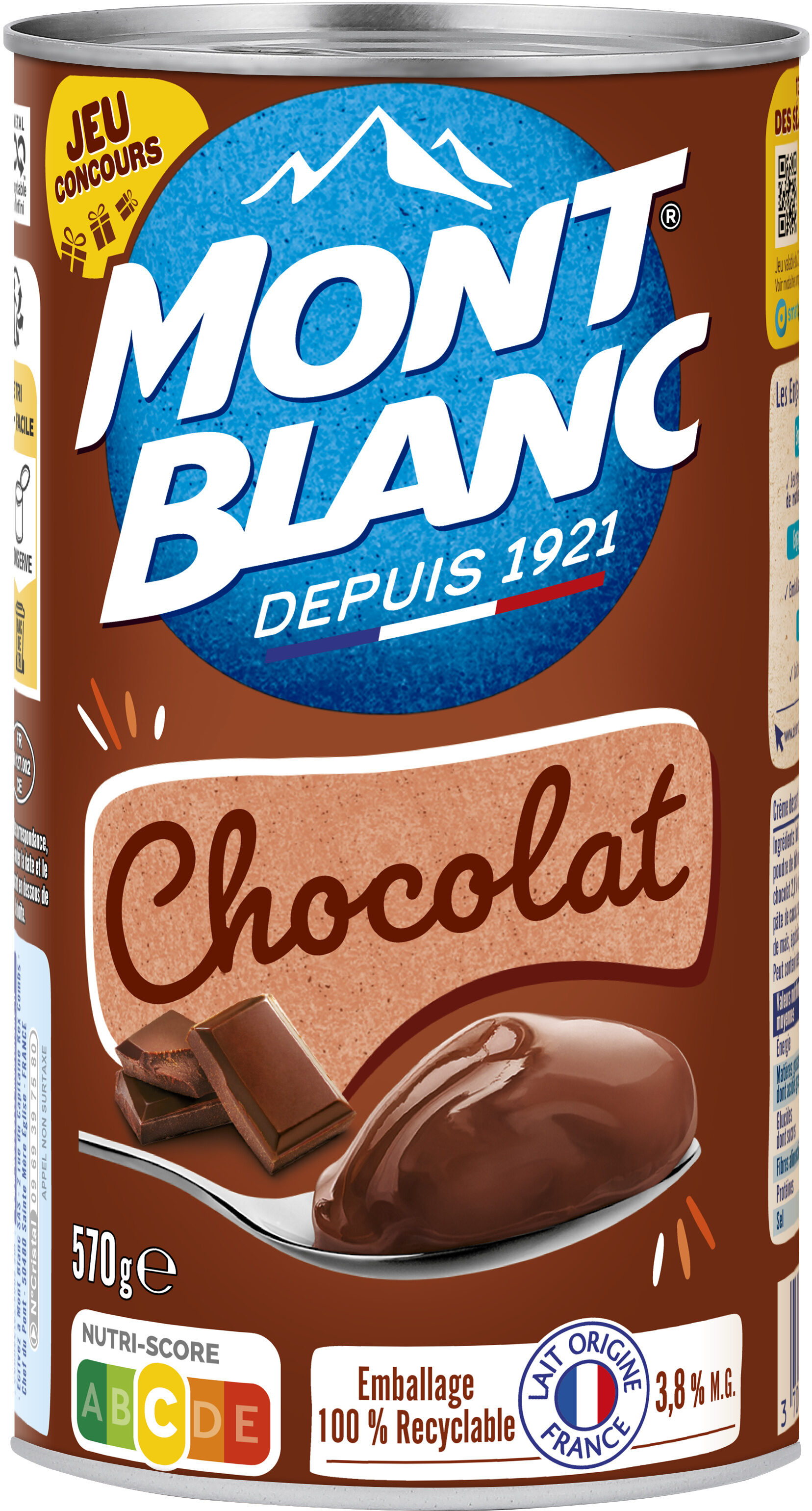 MONT BLANC Crème dessert Boîte Chocolat 570g - Produit