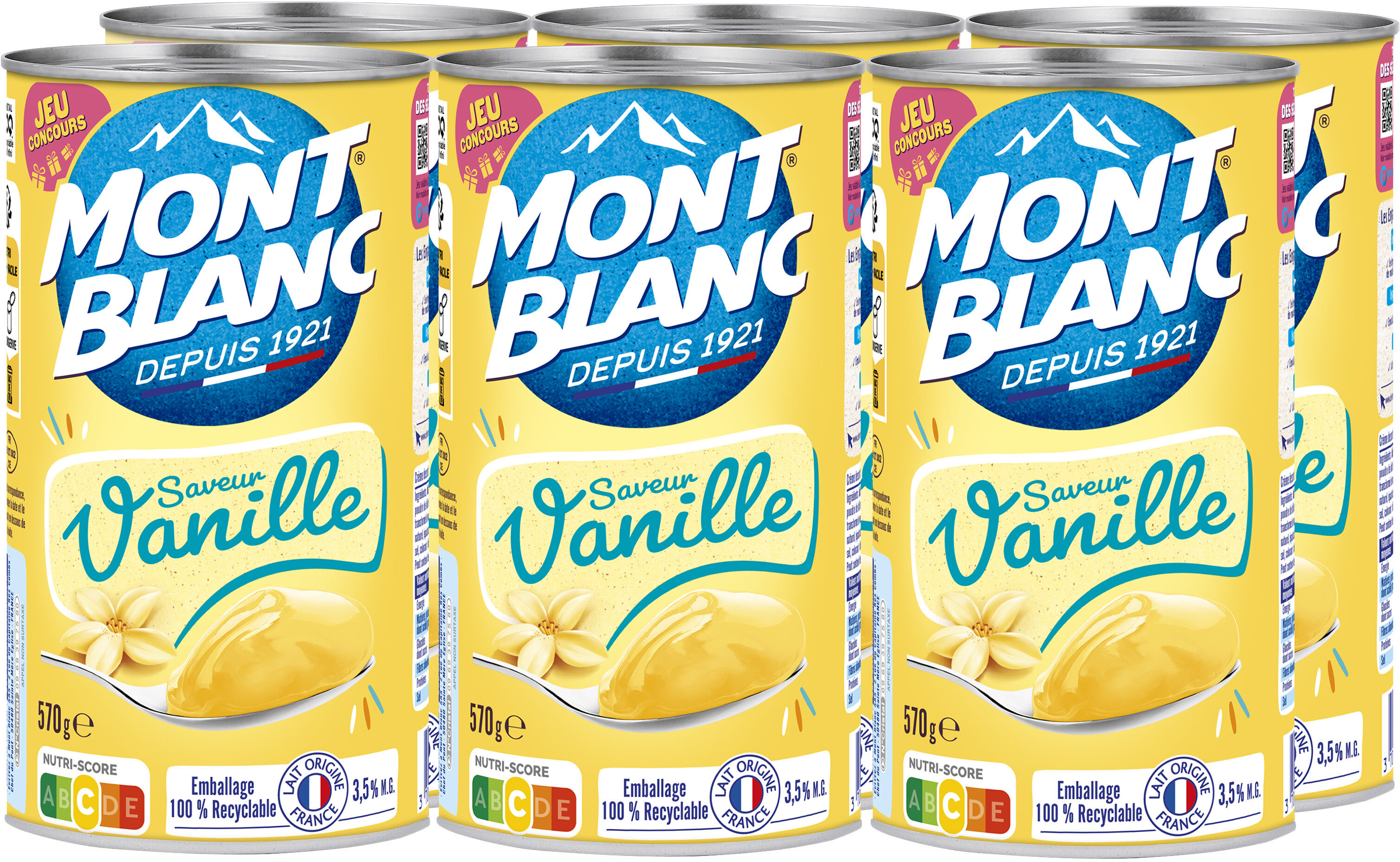 MONT BLANC Crème Dessert Saveur Vanille 6x570g - نتاج - fr