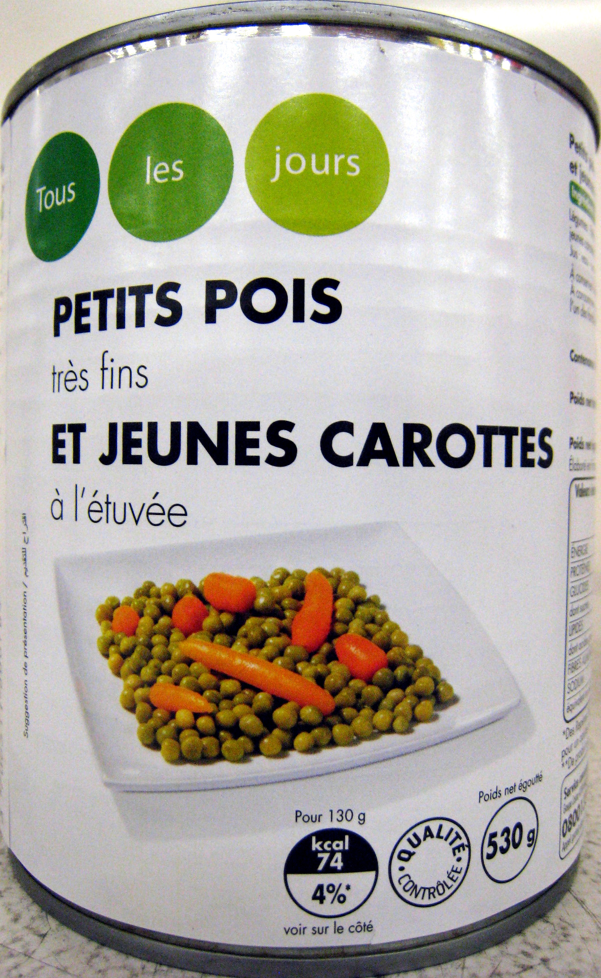 Petits pois très fins et jeunes carottes à l'étuvée - Produkt - fr