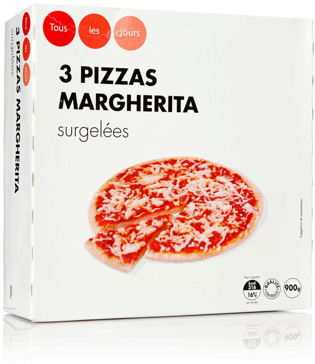 3 Pizzas Margherita - Produit