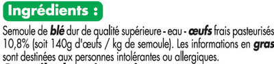 Tagliatelles - Ingrediënten - fr