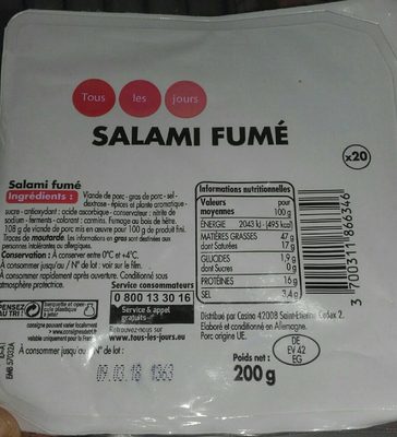 Salami Fumé - Product - fr