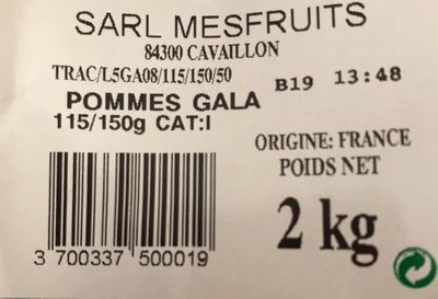 Pommes Gala Henry 2kgs - Ingredients - fr