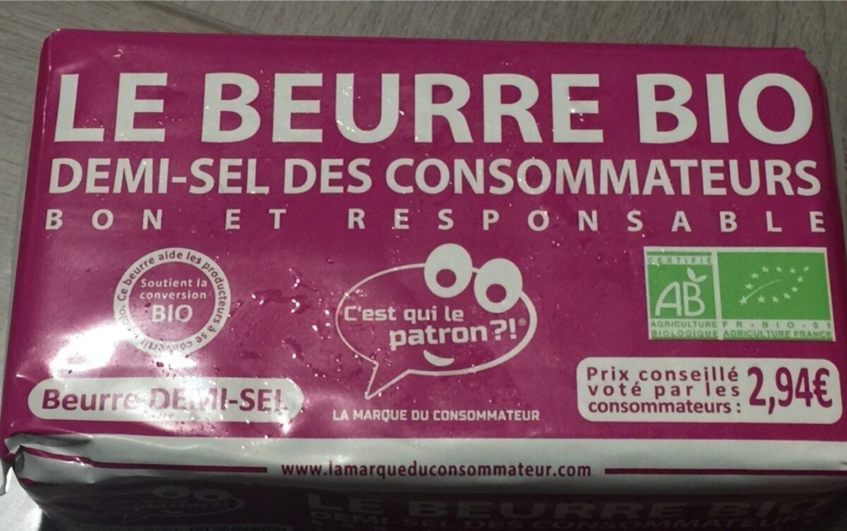 Beurre Bio demi-sel - Product - fr