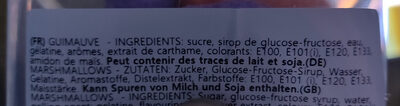Guimauve Hlloween - Ingredients - fr