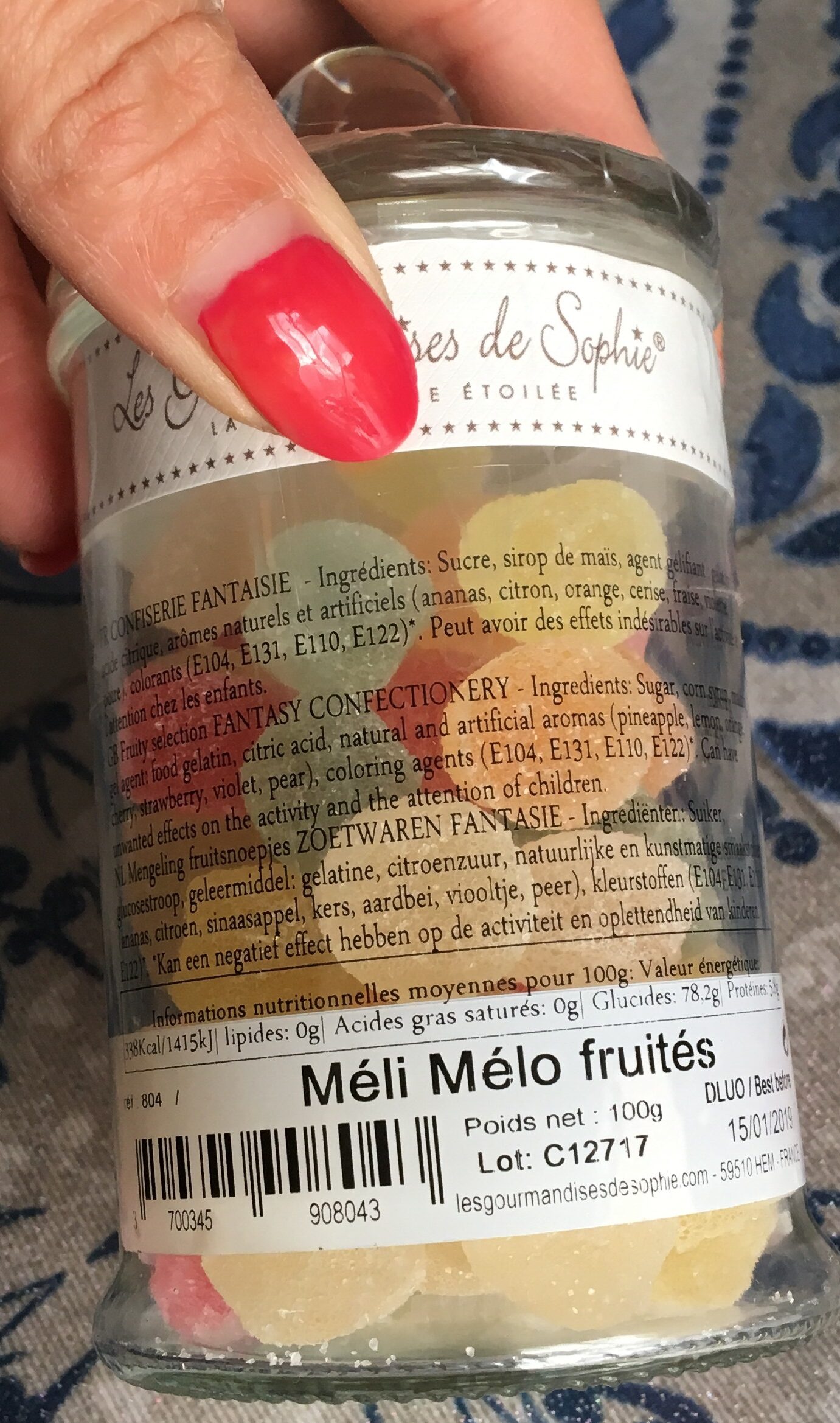 Méli-mélo Fruités - Bonbonnière S - LES GOURMANDISES DE SOPHIE - Ingrédients
